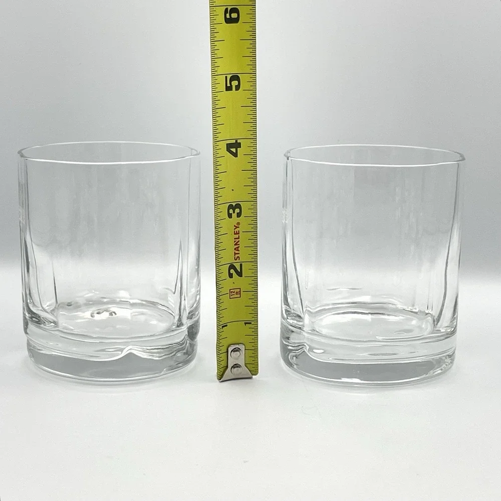 Luigi Bormioli Light & Music Italy Whiskey Glasses Set of‎ 2 Oval Base Tumblers